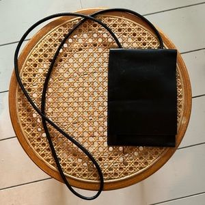 COS Black Leather Phone Purse, Bag, Sling !